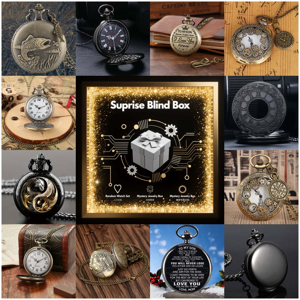 Fashion Women Watches - Caja ciega de reloj misterioso sorpresa,