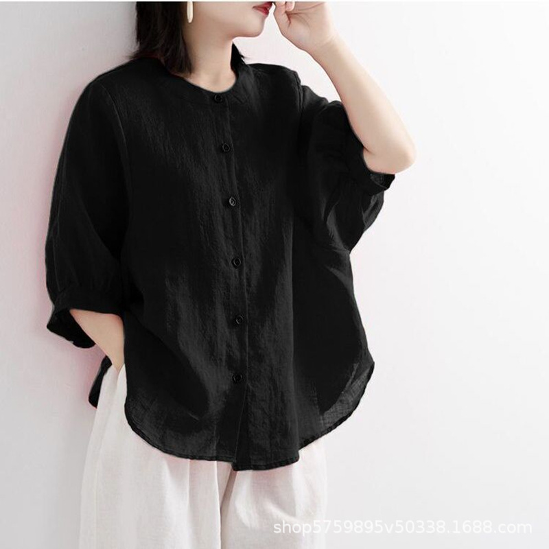 Women'S Fashion Jersey - Blusa Cómoda de Color Sólido para