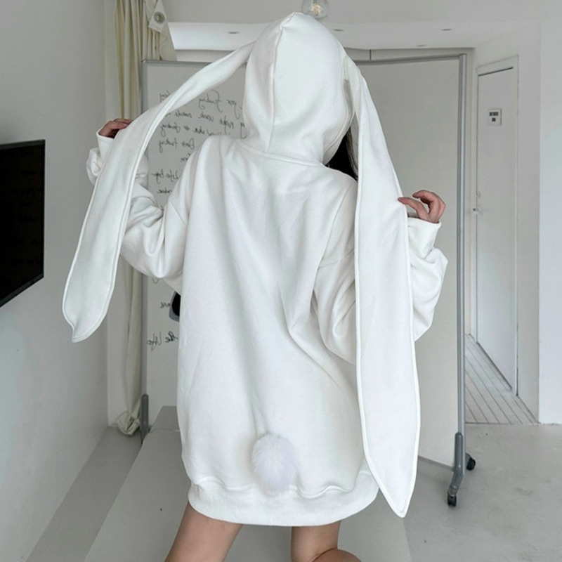 Women'S Fashion Zip Up Hoodies - 2025 otoño Kawaii Bunny Big Extra