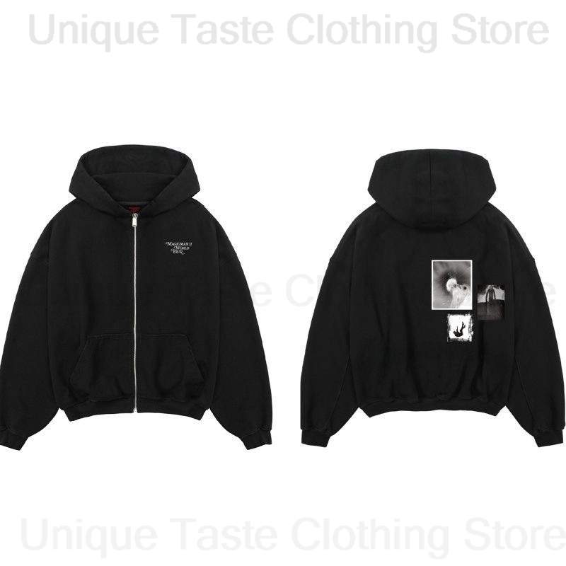 Women'S Fashion Zip Up Hoodies - Jackson Wang MAGICMAN 2 mismo cremallera