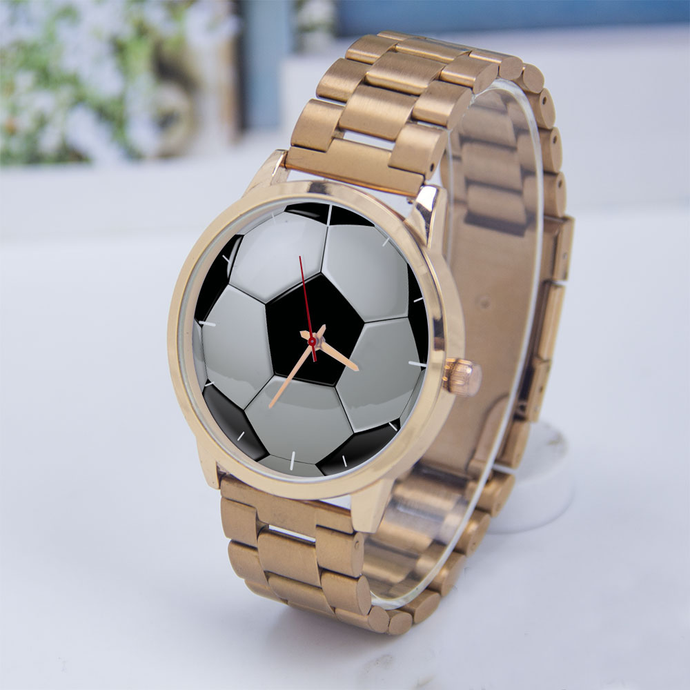 Fashion Women Watches - Fútbol Diseño de fútbol Fans Plata