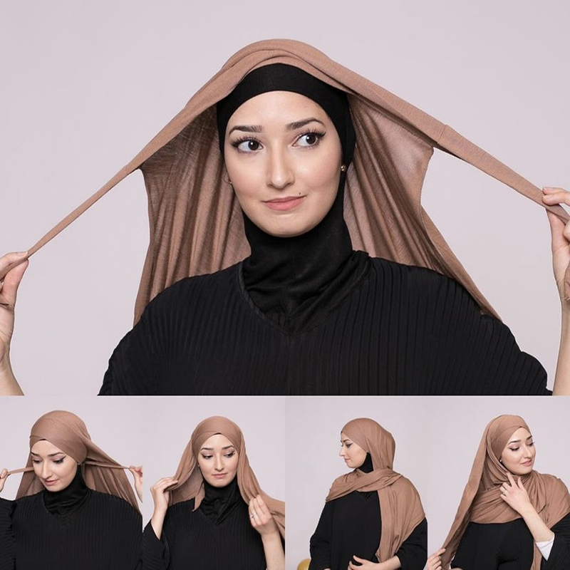 Women'S Fashion Jersey - Jersey clásico Hijabs, pañuelo instantáneo con