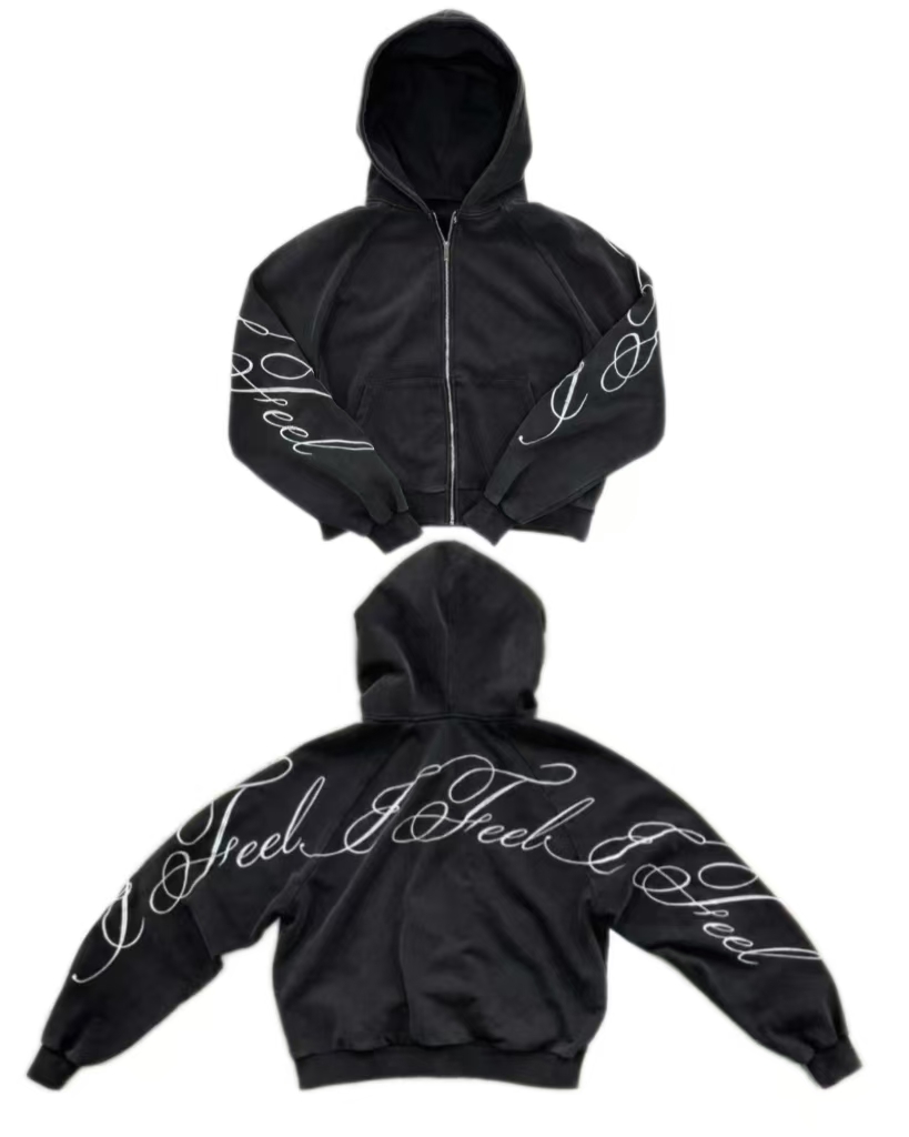 Women'S Fashion Zip Up Hoodies - Y2K harajuku gótico estampado de letras
