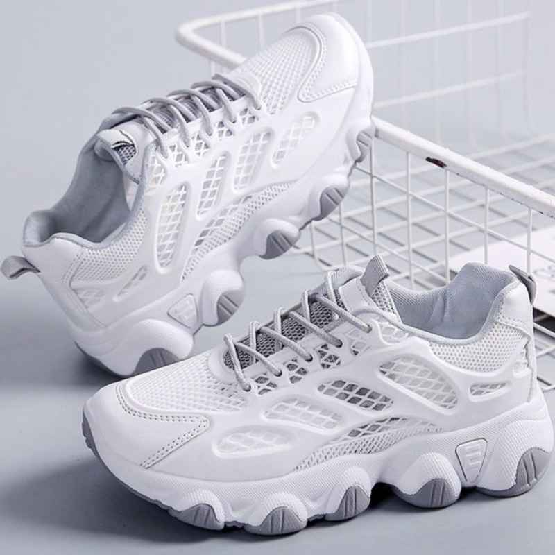 Women'S Fashion Running Shoes - Zapatillas gruesas de malla transpirable para