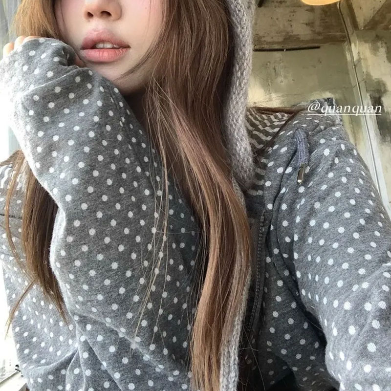 Women'S Fashion Zip Up Hoodies - Sudaderas con capucha coreanas con estampado
