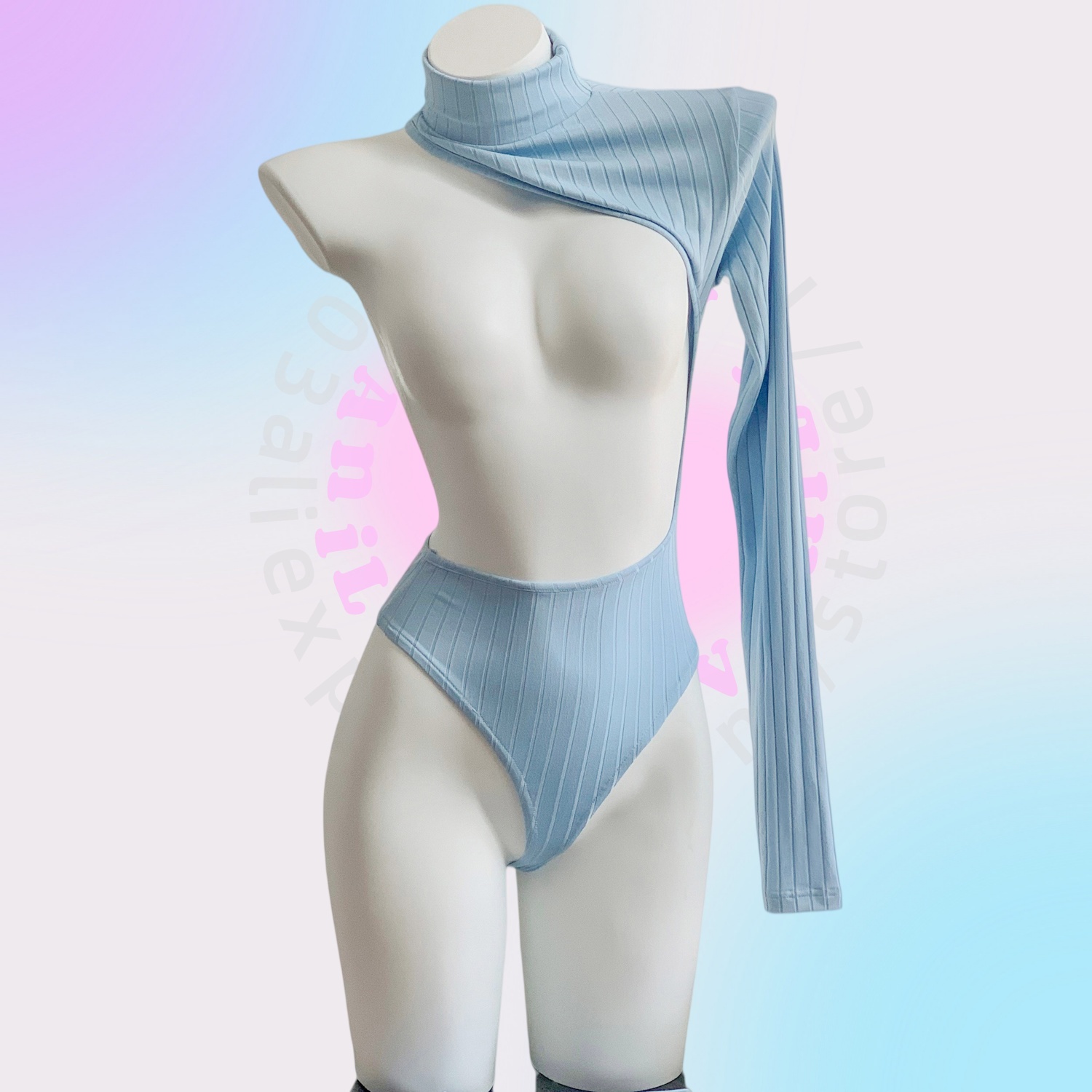 Turtleneck Bodysuit - AniLV Body de Mujer con Cuello