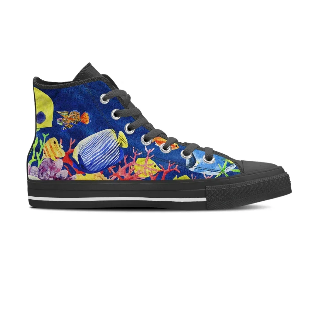 Sale Fashion Women - Zapatillas de Lona de Caña Alta