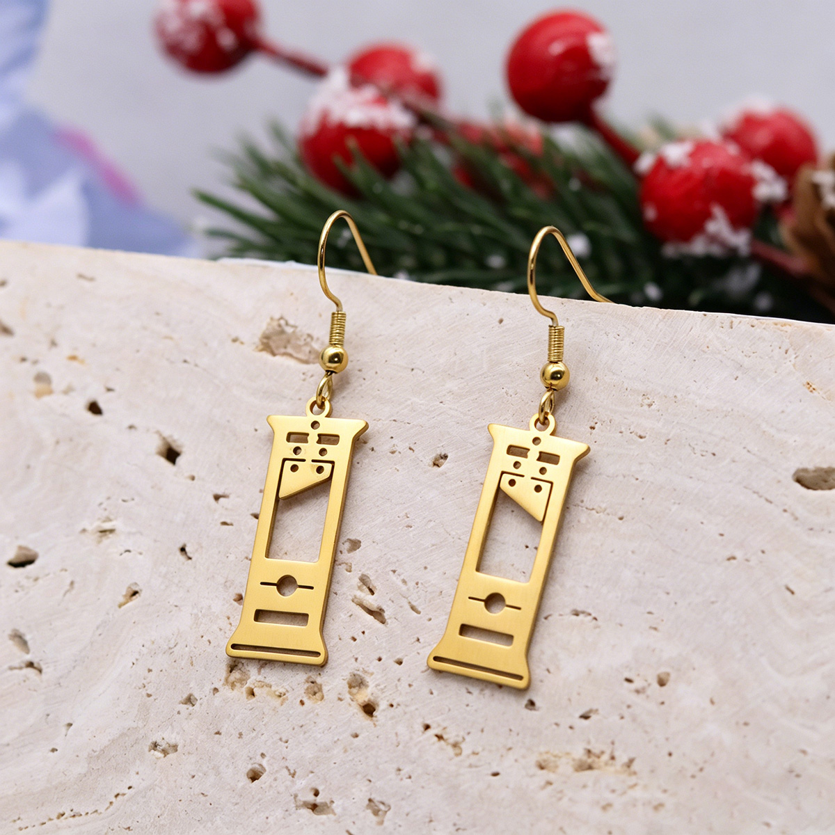 Women'S Fashion Revolution - Pendientes colgantes de acero inoxidable Kinitial