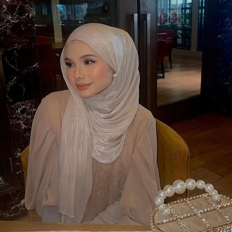 Women'S Fashion Underwear - Nuevo Hijab de Seda Brillante con