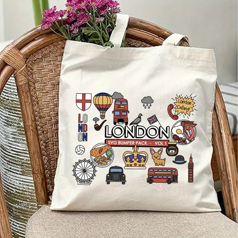 Women Fashion Uk - Bolso de mano de lona con