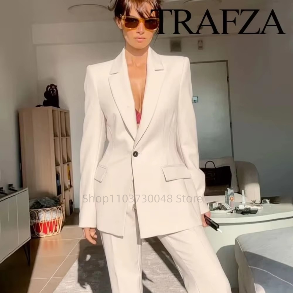 Women'S Fashion Jersey - Traje de Blazer y Pantalón para
