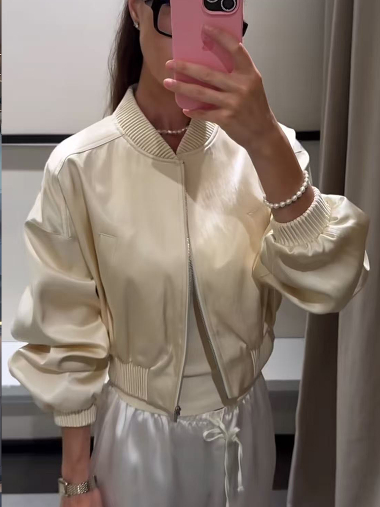 Women'S Fashion Bomber Jacket - Nueva Chaqueta Bomber para Mujer, Elegante,