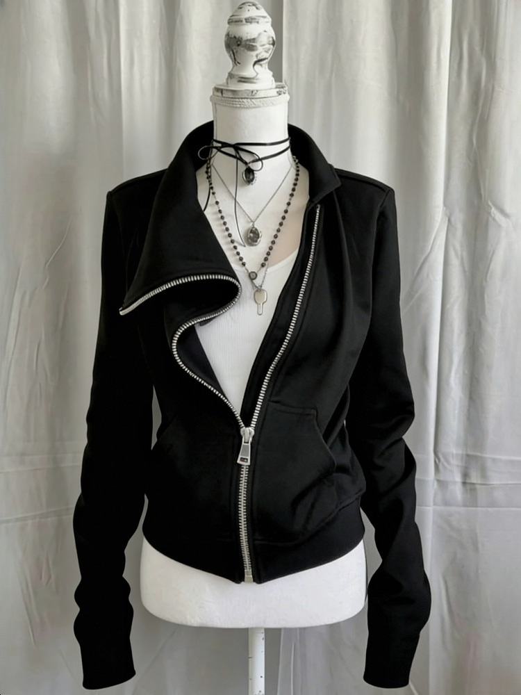 Chaqueta gris de lana de piel  - Women'S Fashion Zip Up Hoodies reseña y precio