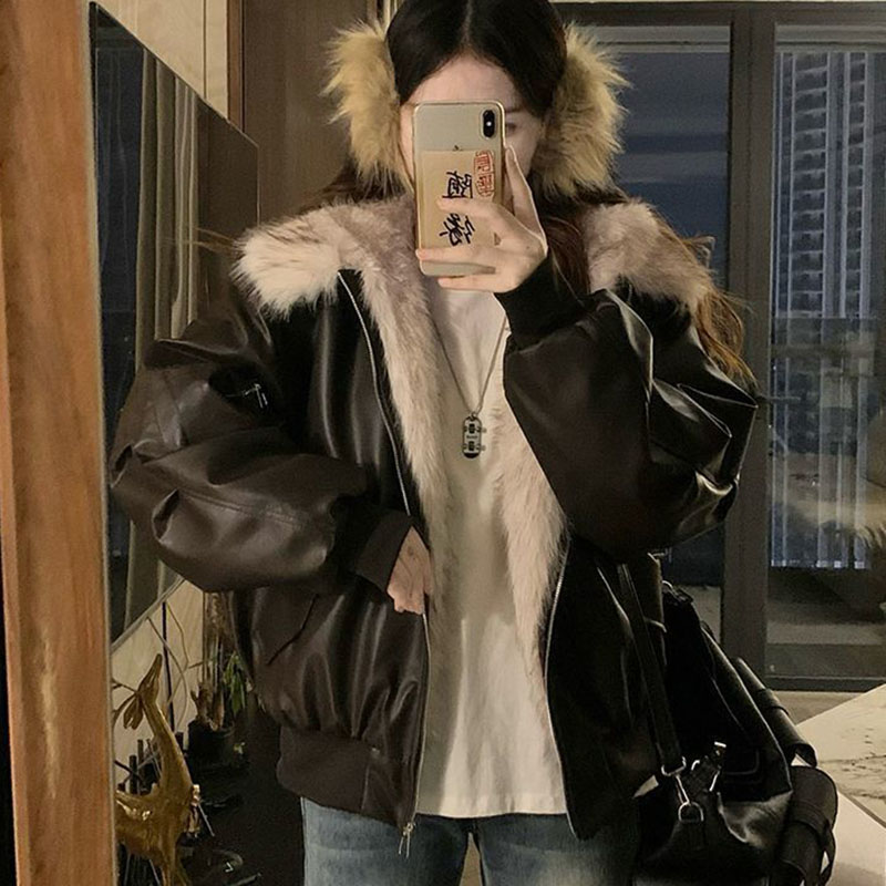 Chaqueta de invierno gruesa y  - Women'S Fashion Bomber Jacket reseña y precio