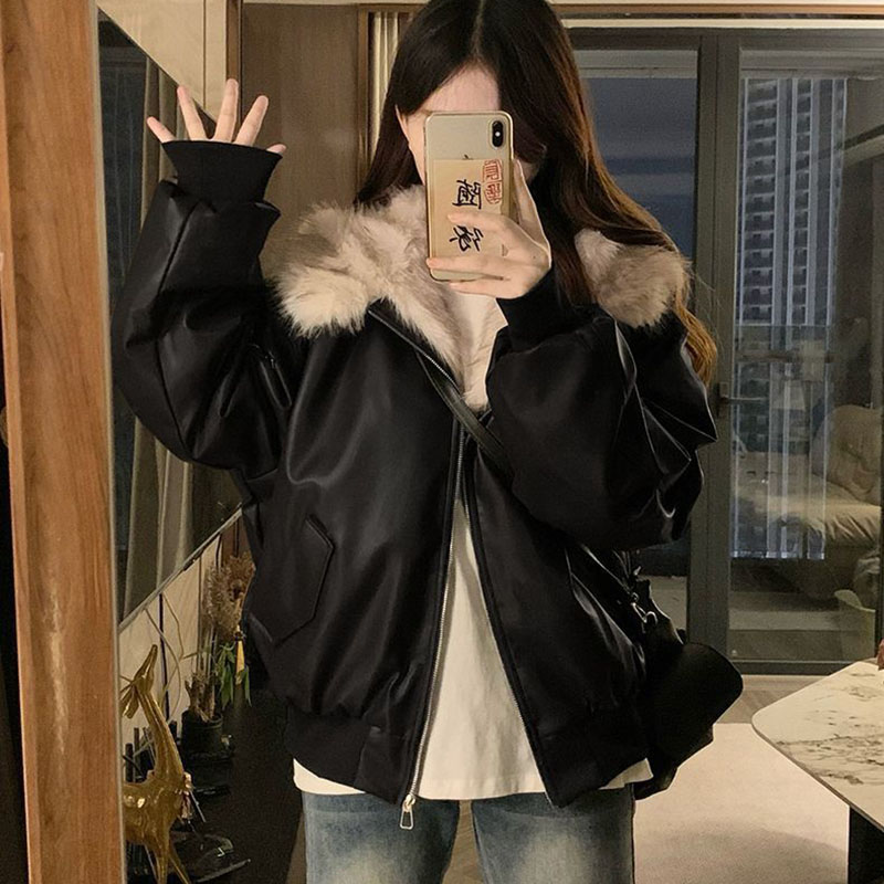 Chaqueta de invierno gruesa y  - Women'S Fashion Bomber Jacket reseña y precio