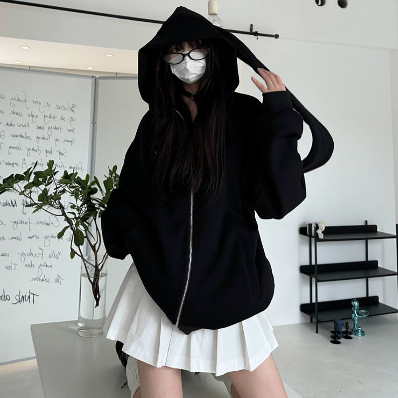 2025 otoño Kawaii Bunny Big Ex - Women'S Fashion Zip Up Hoodies reseña y precio