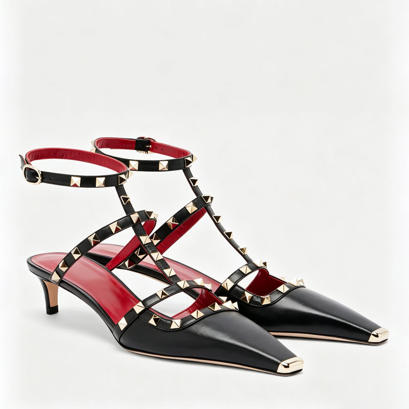 Sandalias de tacón bajo con re - Women Fashion Show reseña y precio