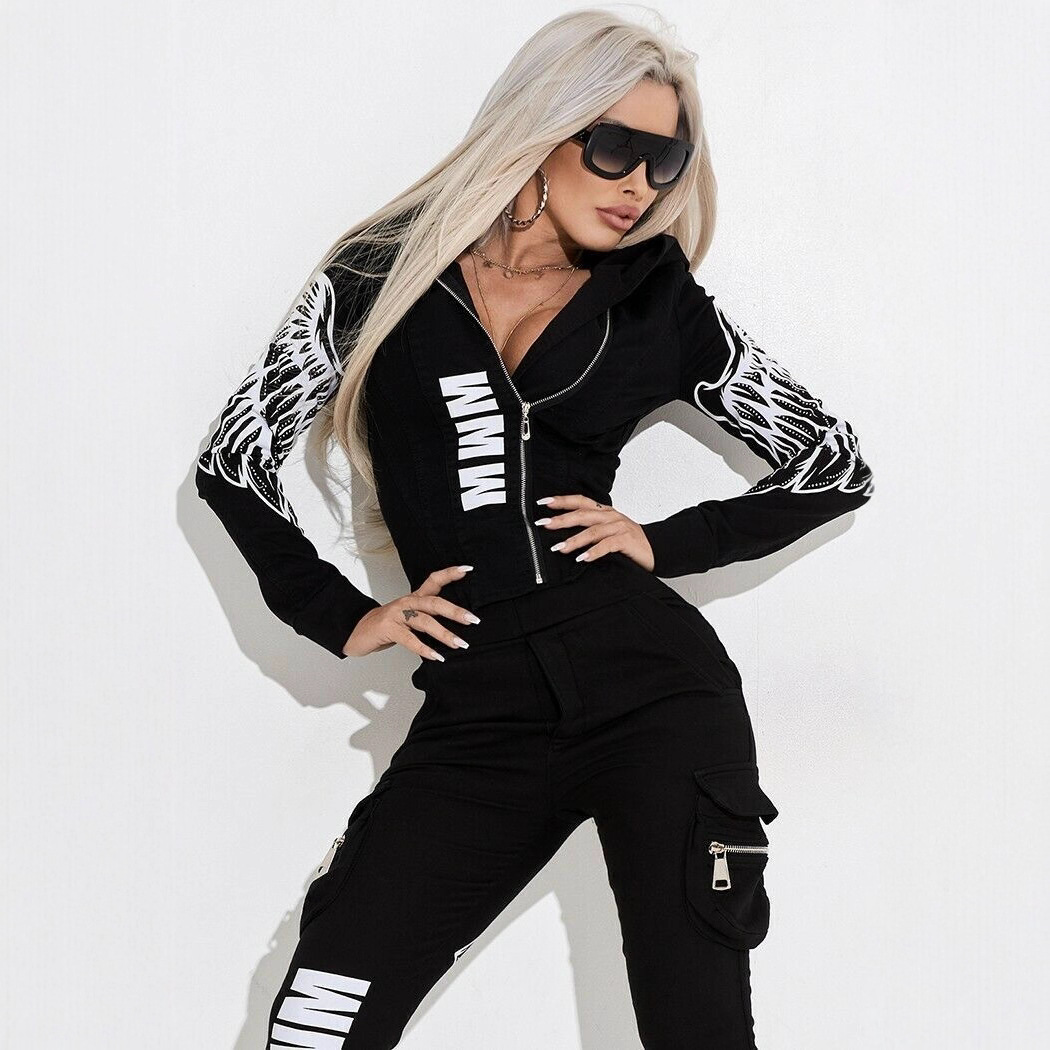 Conjunto Deportivo de Moda par - Women'S Fashion Zip Up Hoodies reseña y precio