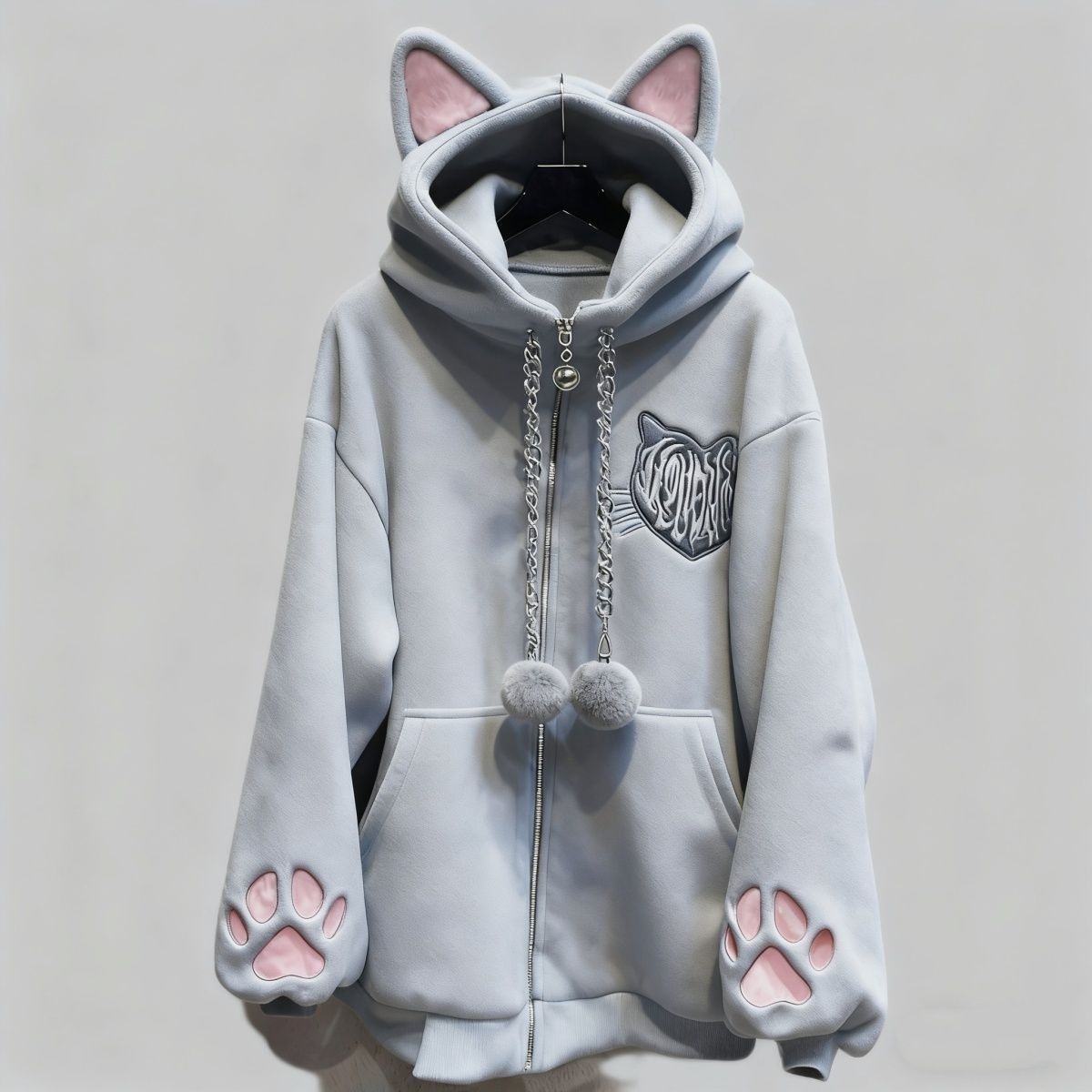 Chaqueta con capucha de orejas - Women'S Fashion Zip Up Hoodies reseña y precio