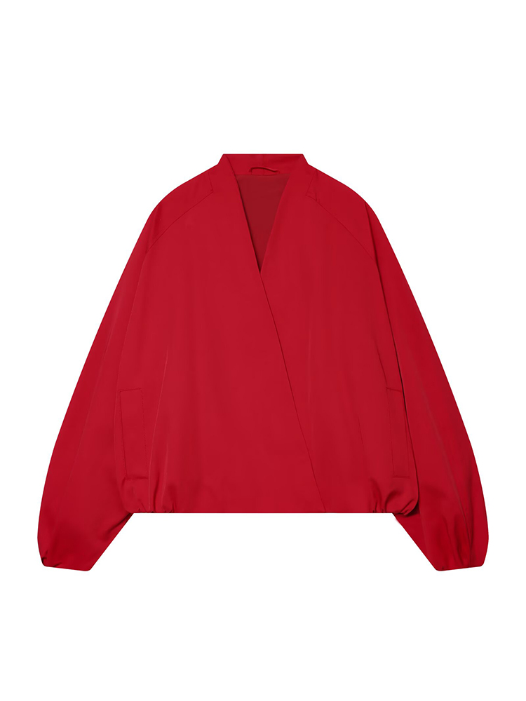 Chaqueta Bomber Corta Roja de  - Women'S Fashion Bomber Jacket reseña y precio