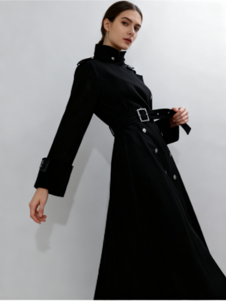 Abrigo Largo de Lana Elegante  - Women Fashion Jackets reseña y precio