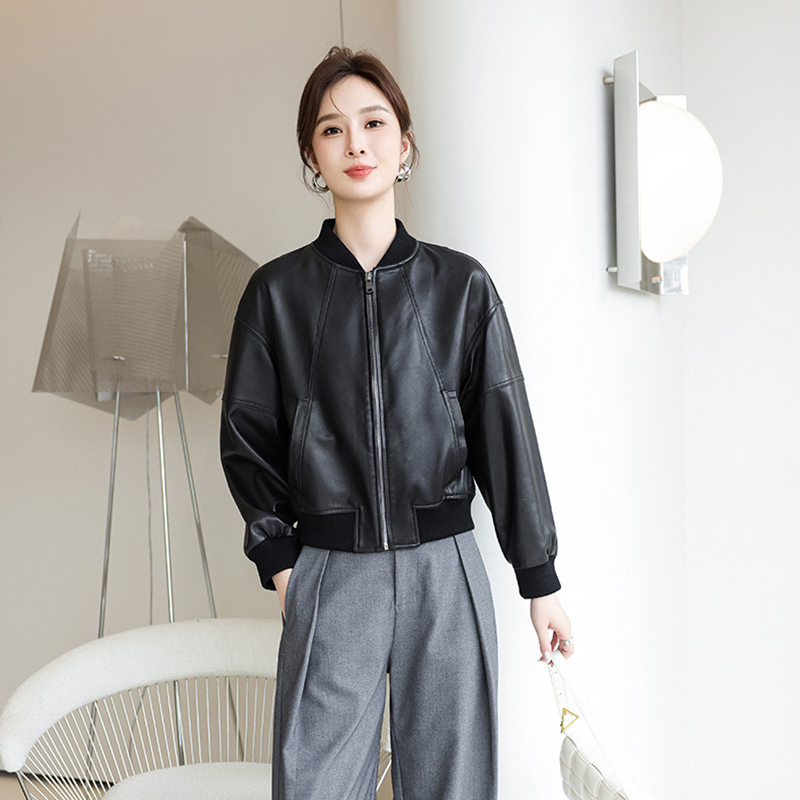 Chaqueta de piel sintética Ret - Women'S Fashion Bomber Jacket reseña y precio