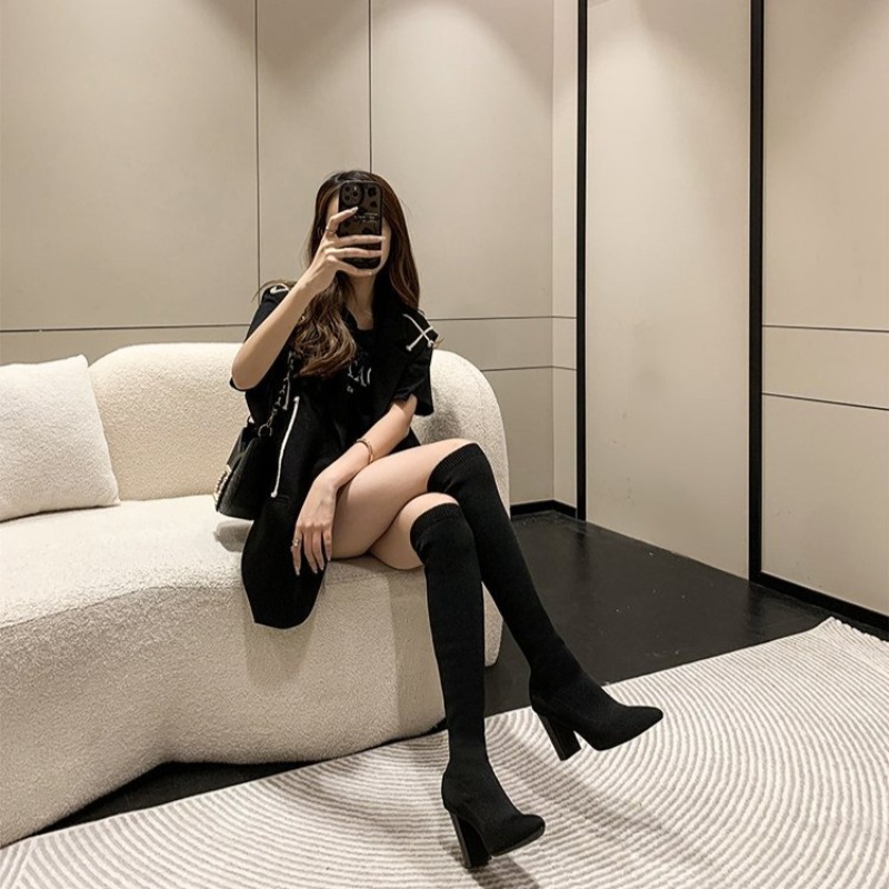 Botas de mujer por encima de l - Women'S Fashion Socks reseña y precio