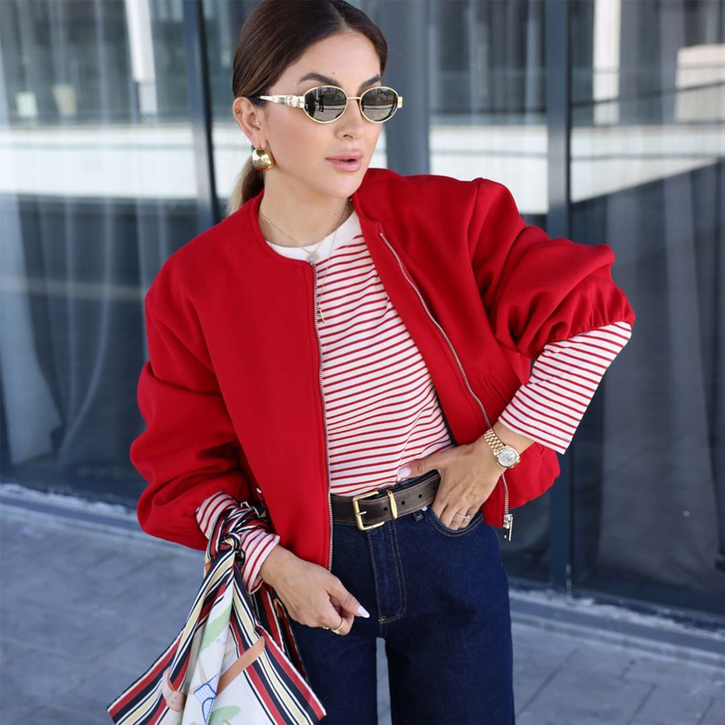 Chaquetas Bomber Retro con Cie - Women'S Fashion Bomber Jacket reseña y precio