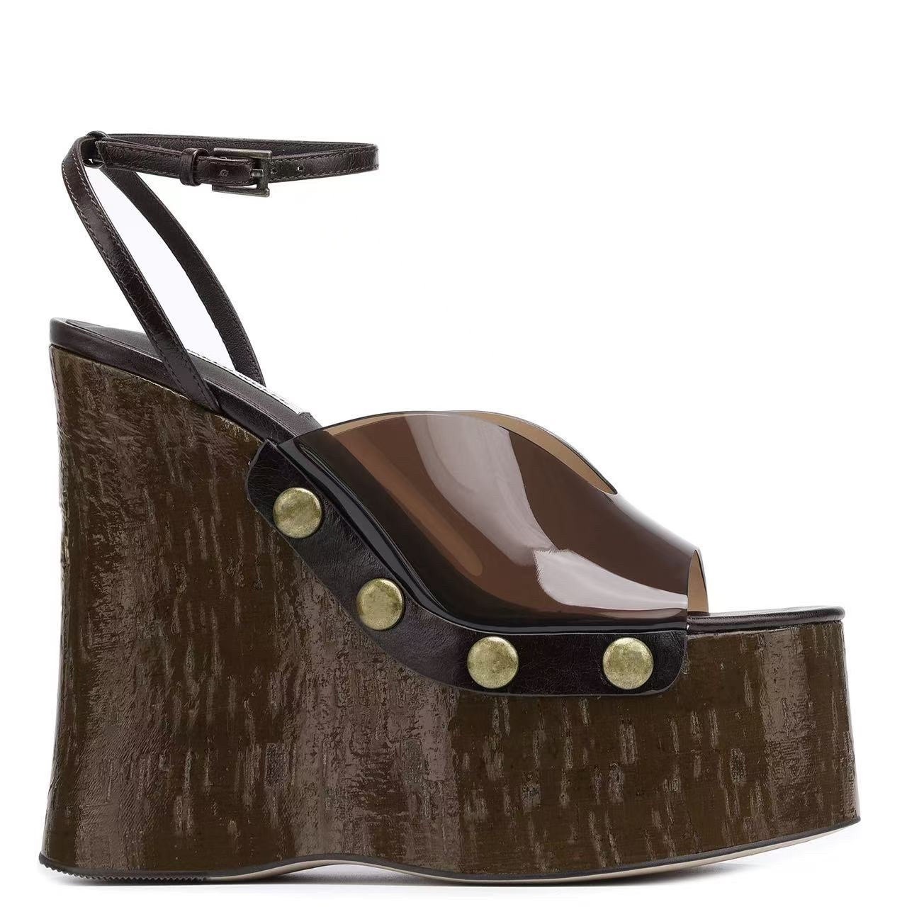Sandalias de tacón de cuña con - Women Fashion Show reseña y precio