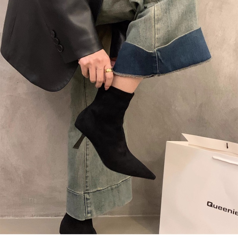 Botines de Ante Elásticos para - Women'S Fashion Socks reseña y precio