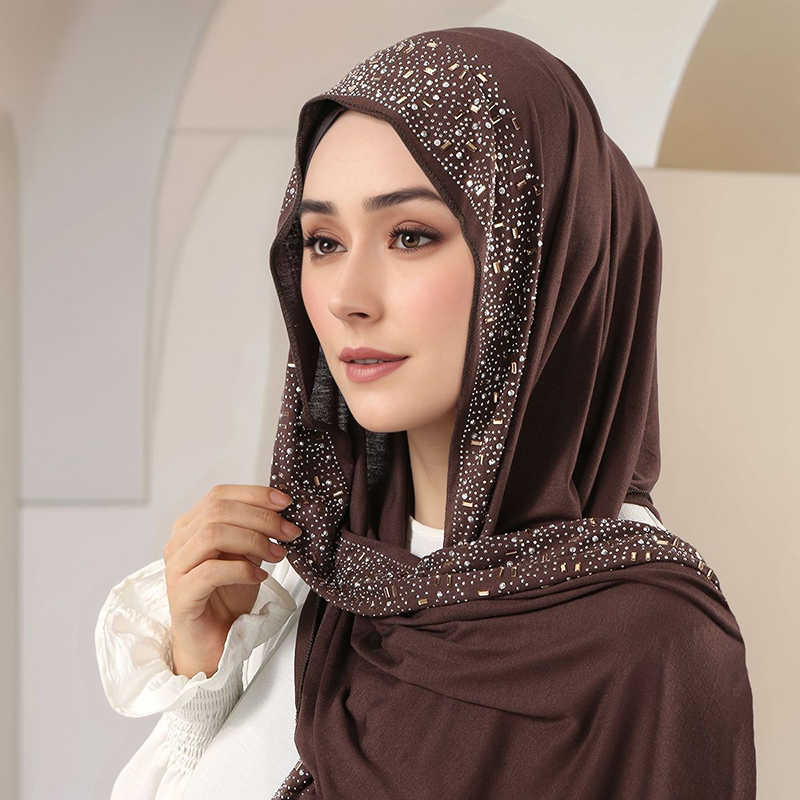 Hiyab de Algodón Jersey con Pe - Women'S Fashion Jersey reseña y precio