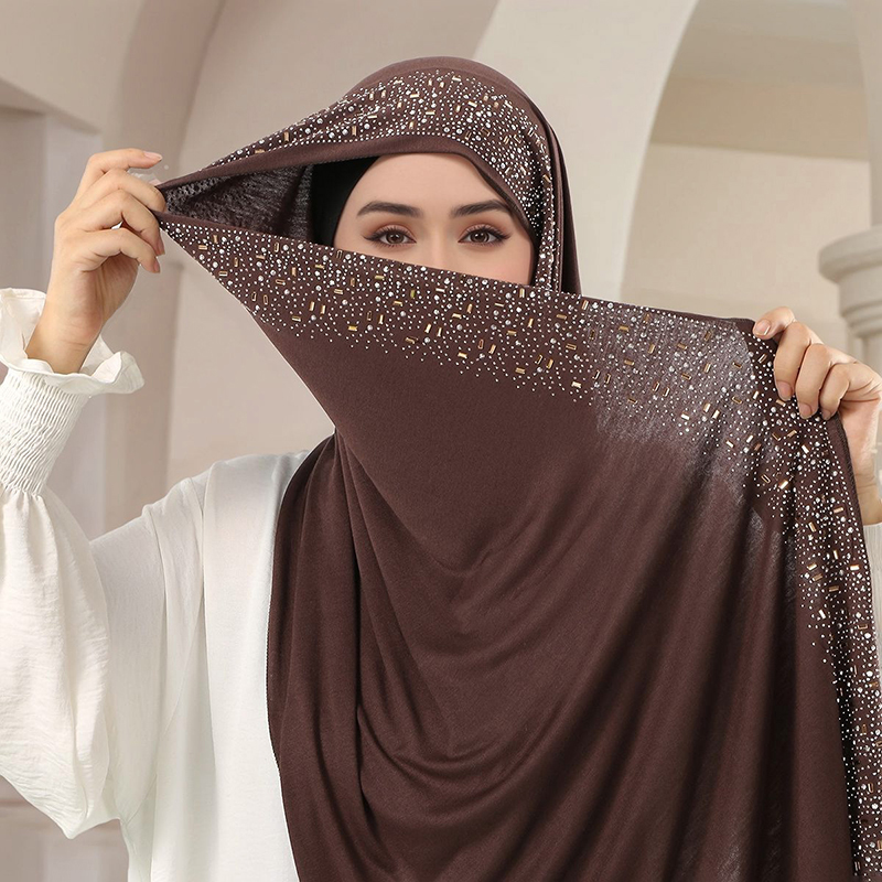 Hiyab de Algodón Jersey con Pe - Women'S Fashion Jersey reseña y precio