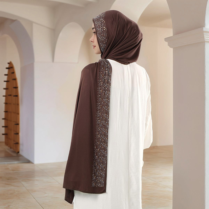 Hiyab de Algodón Jersey con Pe - Women'S Fashion Jersey reseña y precio