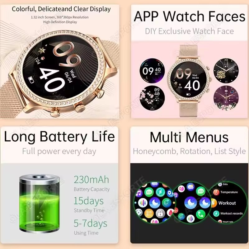 Elegante Reloj Inteligente par - Women Fashion Zone reseña y precio