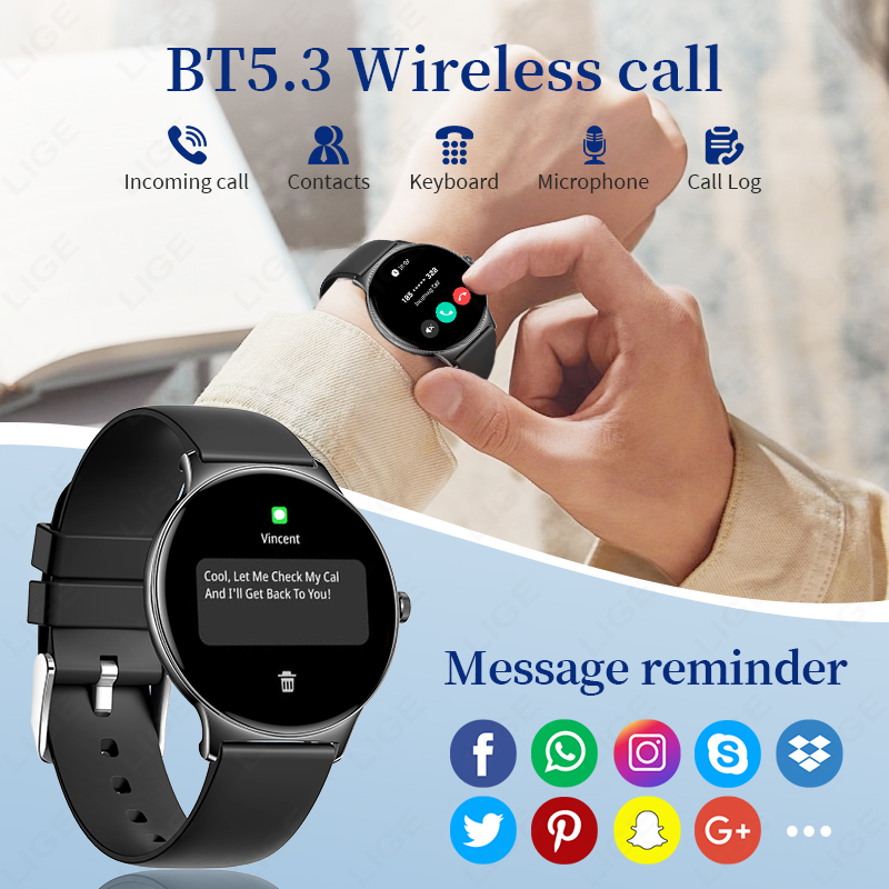 Reloj inteligente LIGE ultrafi - Women Fashion Zone reseña y precio